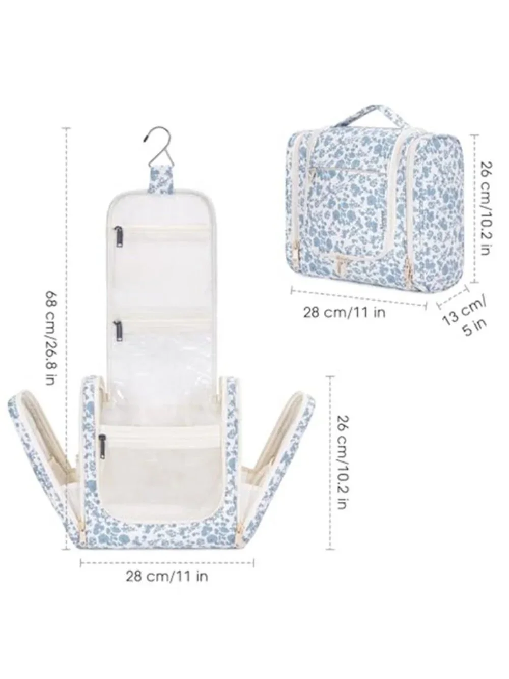 Hanging Toiletry Bag for Women Travel Makeup Bag Organizer Toiletries Bag